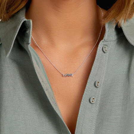 45cm (18") Love Necklace in Sterling Silver 45cm (18") Love Necklace in Sterling Silver