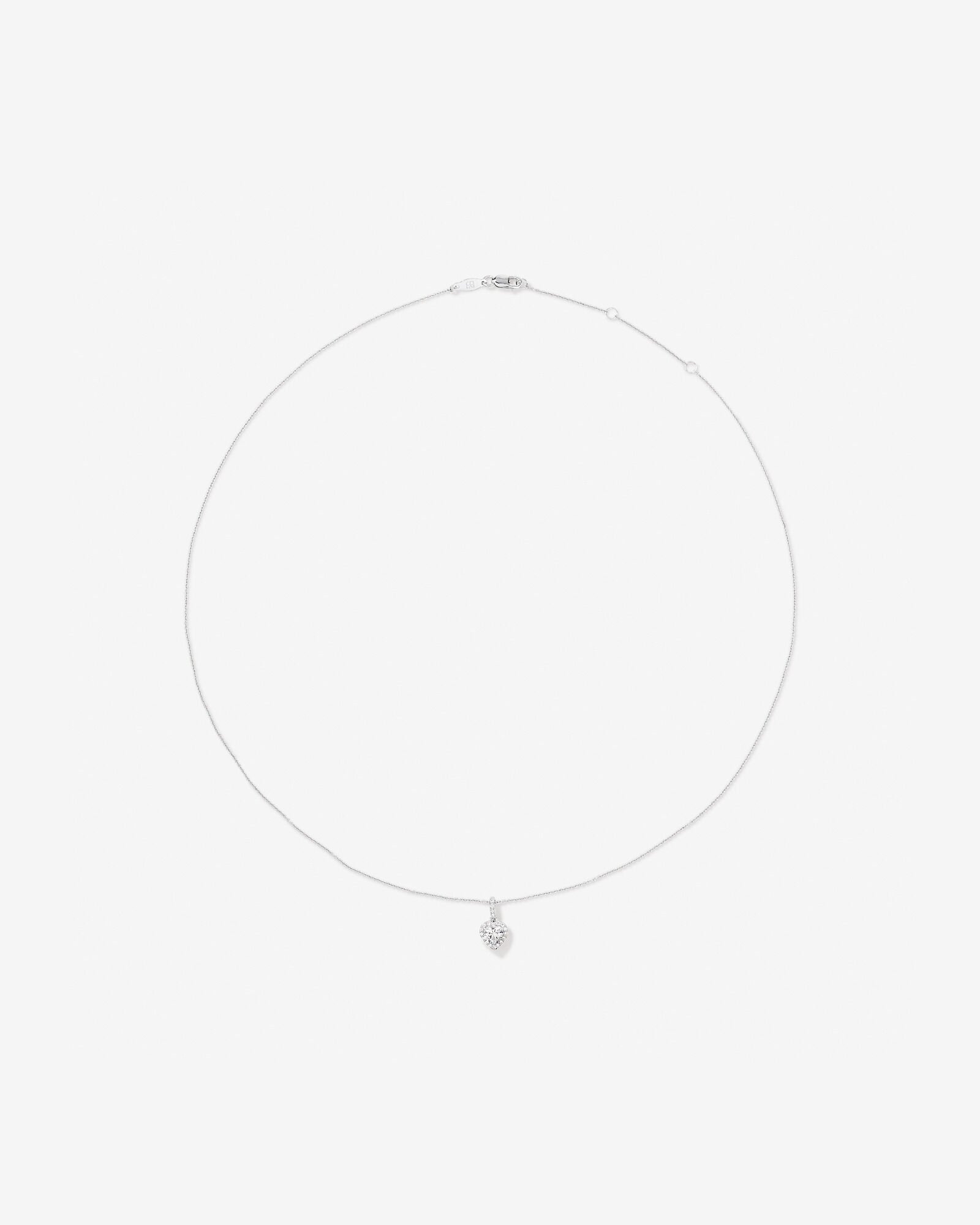 Heart Shape Cubic Zirconia Halo Pendant Necklace in Sterling Silver
