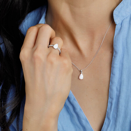 Pendant with Created Opal in Sterling Silver Pendant with Created Opal in Sterling Silver