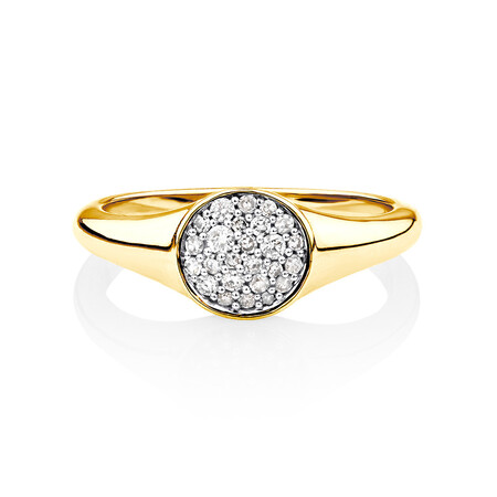 Pave Circle Ring with 0.19 Carat TW of Diamonds in 10kt Yellow Gold Pave Circle Ring with 0.19 Carat TW of Diamonds in 10kt Yellow Gold