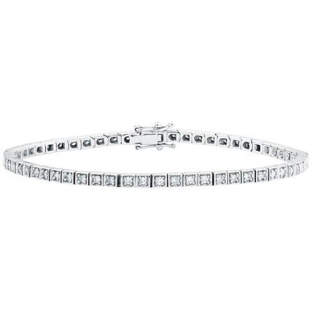 Tennis Bracelet with 1 Carat TW of Diamonds in 10kt White Gold Tennis Bracelet with 1 Carat TW of Diamonds in 10kt White Gold