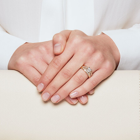 Engagement Ring with 1 Carat TW of Diamonds in 14kt Yellow & White Gold Engagement Ring with 1 Carat TW of Diamonds in 14kt Yellow & White Gold