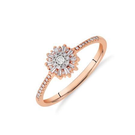 Promise Ring with 0.15 Carat TW of Diamonds in 10kt Rose Gold Promise Ring with 0.15 Carat TW of Diamonds in 10kt Rose Gold