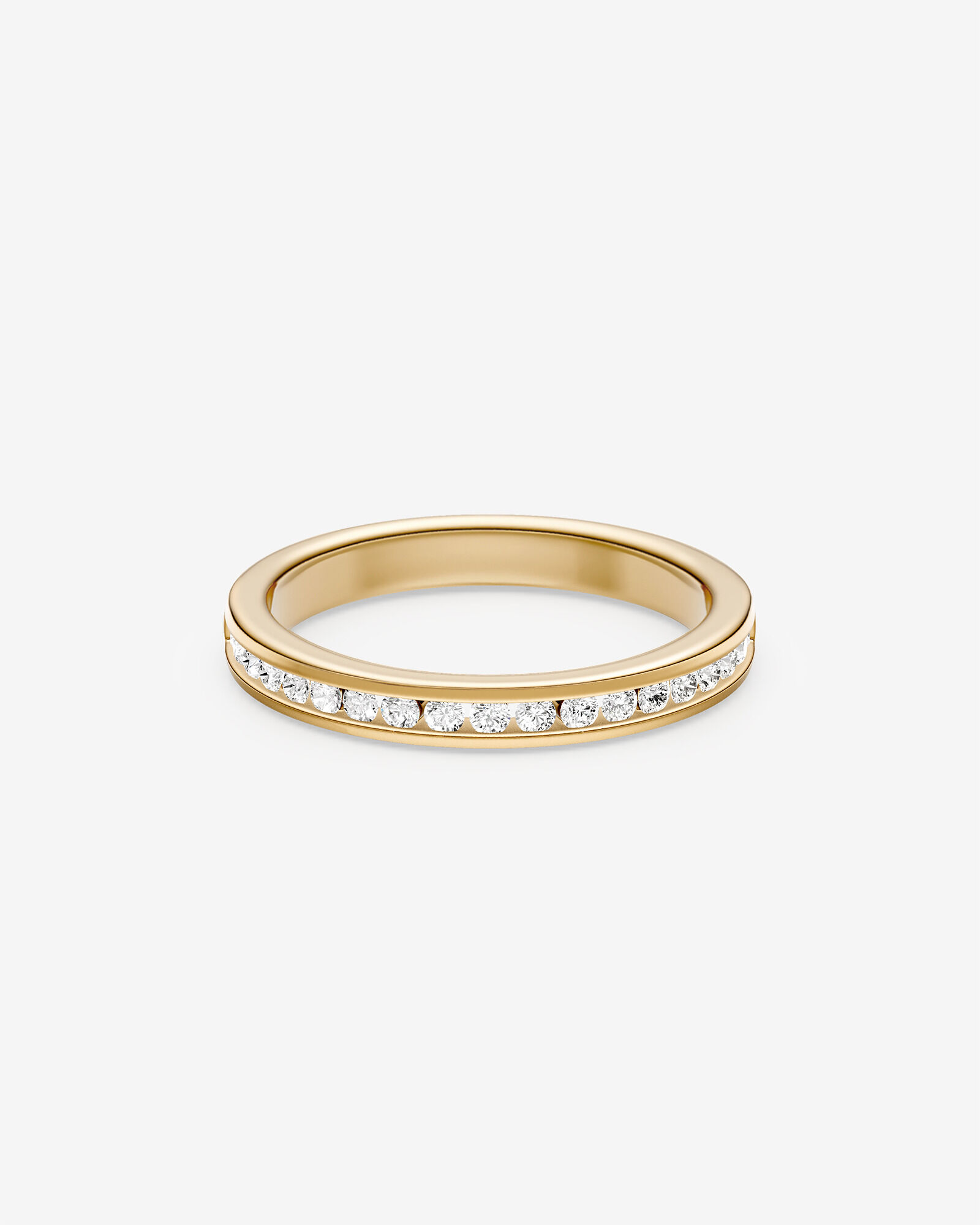 Alliance en or jaune 14 K avec diamants totalisant 0,34 ct