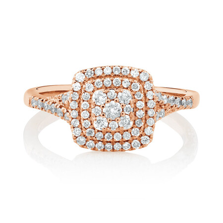 Engagement Ring with 1/2 Carat TW of Diamonds in 10kt Rose Gold Engagement Ring with 1/2 Carat TW of Diamonds in 10kt Rose Gold