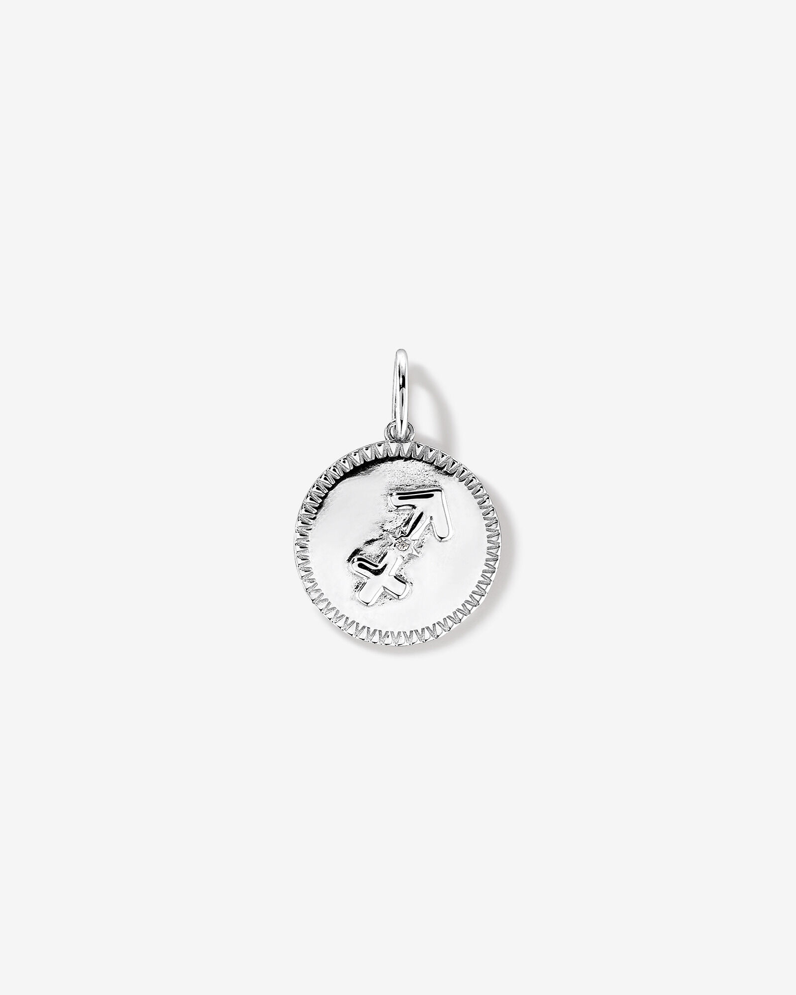 Pendentif zodiaque Sagittaire avec accents de diamants en argent sterling