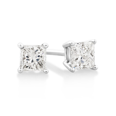 Stud Earrings with 0.46 Carat TW of Diamonds in 14kt White Gold Stud Earrings with 0.46 Carat TW of Diamonds in 14kt White Gold