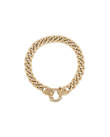 Diamond Set Curb Bracelet in 10kt Yellow Gold Diamond Set Curb Bracelet in 10kt Yellow Gold