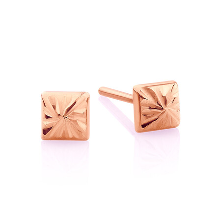 Pyramid Stud Earrings in 10kt Rose Gold Pyramid Stud Earrings in 10kt Rose Gold