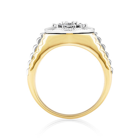 Men's Ring with 1/4 Carat TW of Diamonds in 10kt Yellow & White Gold Men's Ring with 1/4 Carat TW of Diamonds in 10kt Yellow & White Gold