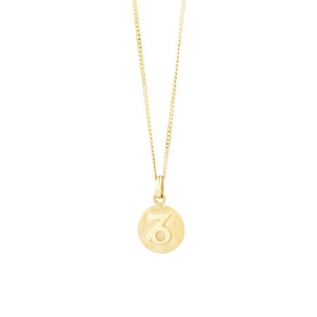Capricorn Zodiac Pendant In 10kt Yellow Gold Capricorn Zodiac Pendant In 10kt Yellow Gold
