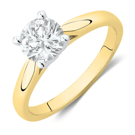 Evermore Engagement Ring with 1 Carat TW of Diamonds in 14kt Yellow & White Gold Evermore Engagement Ring with 1 Carat TW of Diamonds in 14kt Yellow & White Gold