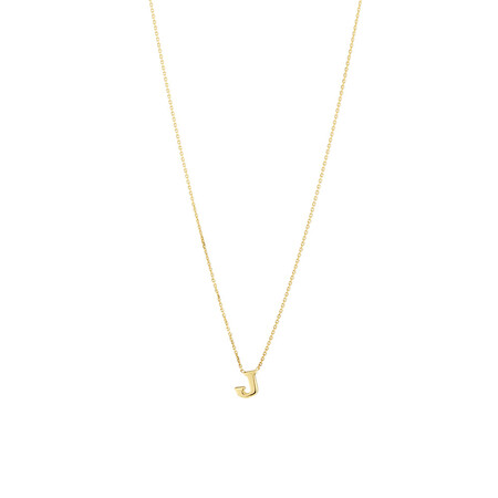 "J" Initial Necklace in 10kt Yellow Gold "J" Initial Necklace in 10kt Yellow Gold