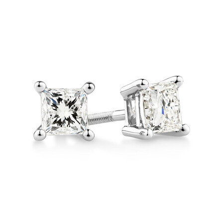 Certified Stud Earrings with 0.96 Carat TW of Diamonds in 14kt White Gold Certified Stud Earrings with 0.96 Carat TW of Diamonds in 14kt White Gold