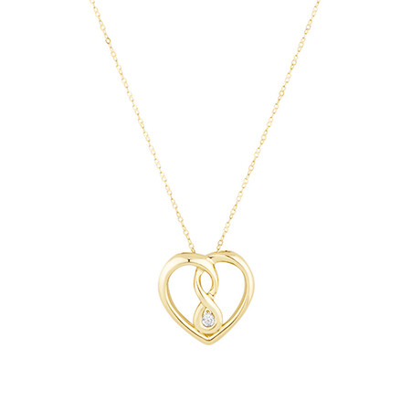 Small Infinitas Pendant with Diamonds in 10kt Yellow Gold Small Infinitas Pendant with Diamonds in 10kt Yellow Gold