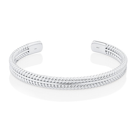 Textured Pattern Cuff Bracelet in Sterling Silver Textured Pattern Cuff Bracelet in Sterling Silver