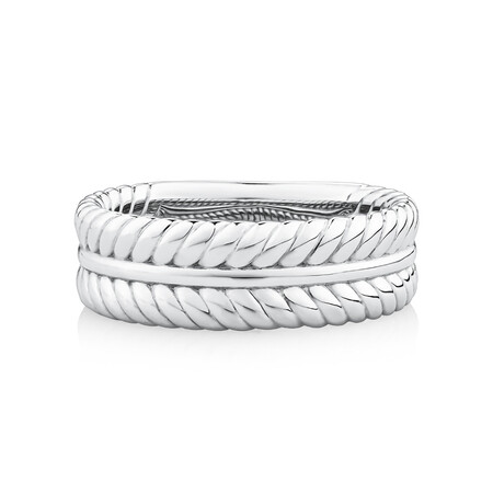 Men's Textured Ring in Sterling Silver Men's Textured Ring in Sterling Silver