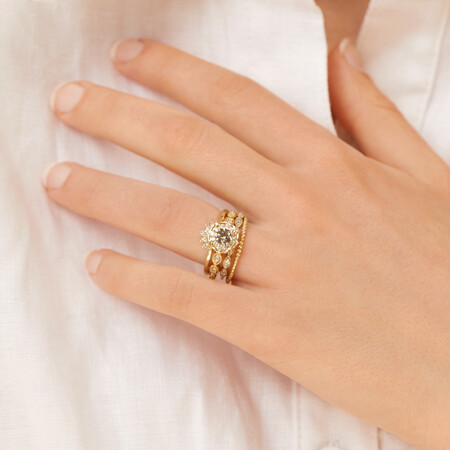 Evermore Engagement Ring with 0.75 Carat TW of Brown & White Diamonds in 14kt Yellow Gold Evermore Engagement Ring with 0.75 Carat TW of Brown & White Diamonds in 14kt Yellow Gold