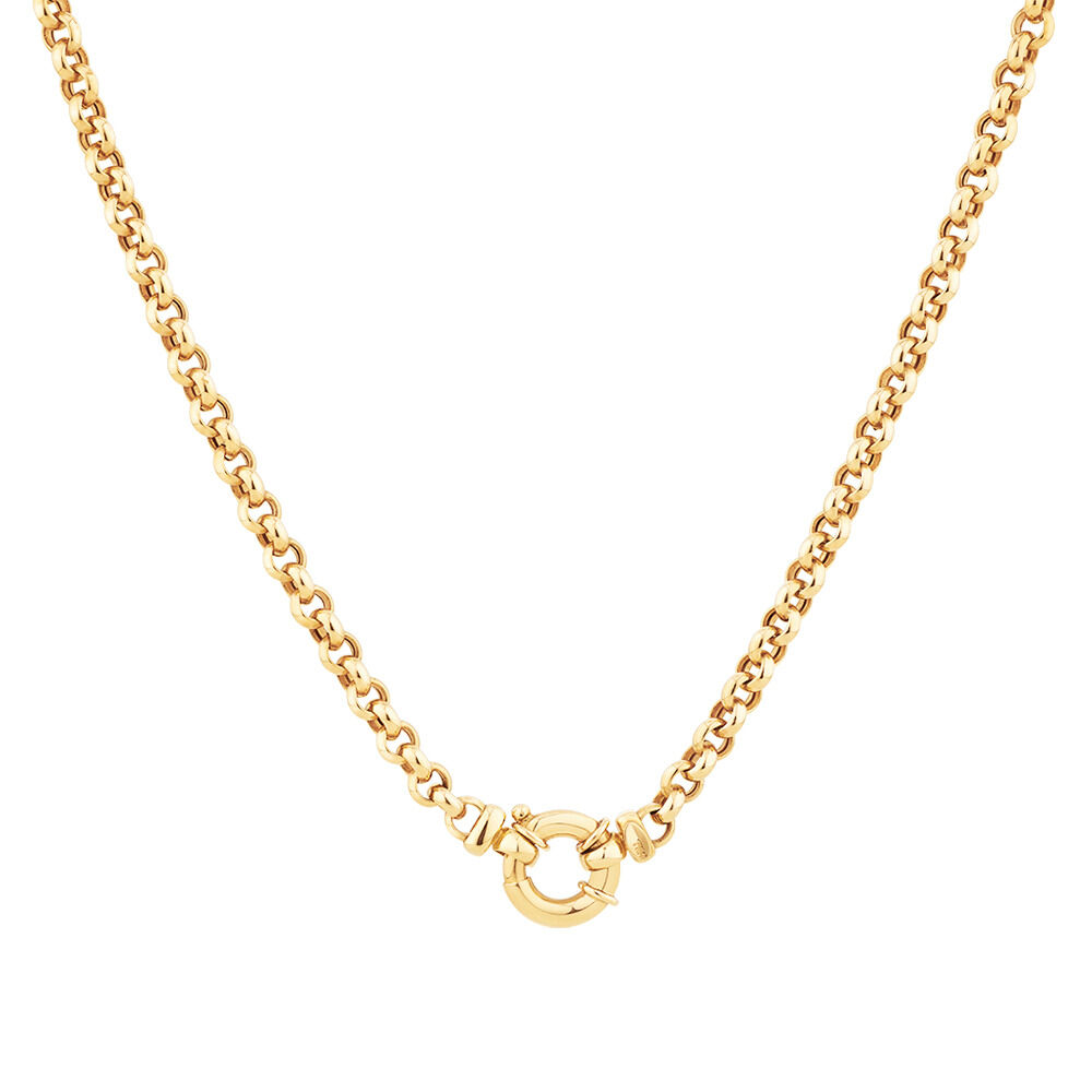 45cm 18 5mm 5.5mm Width Hollow Belcher Chain in 10kt Yellow Gold