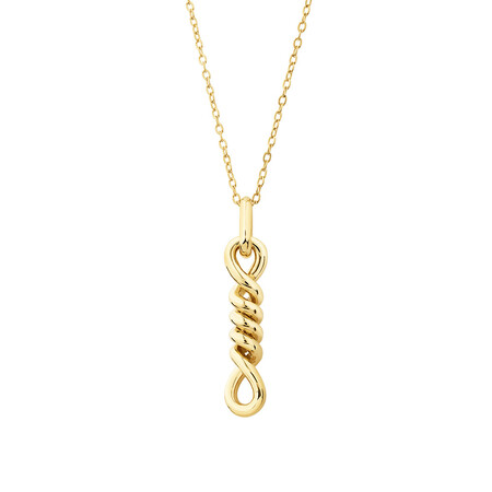 Double Vertical Loop Pendant In 10kt Yelow Gold Double Vertical Loop Pendant In 10kt Yelow Gold