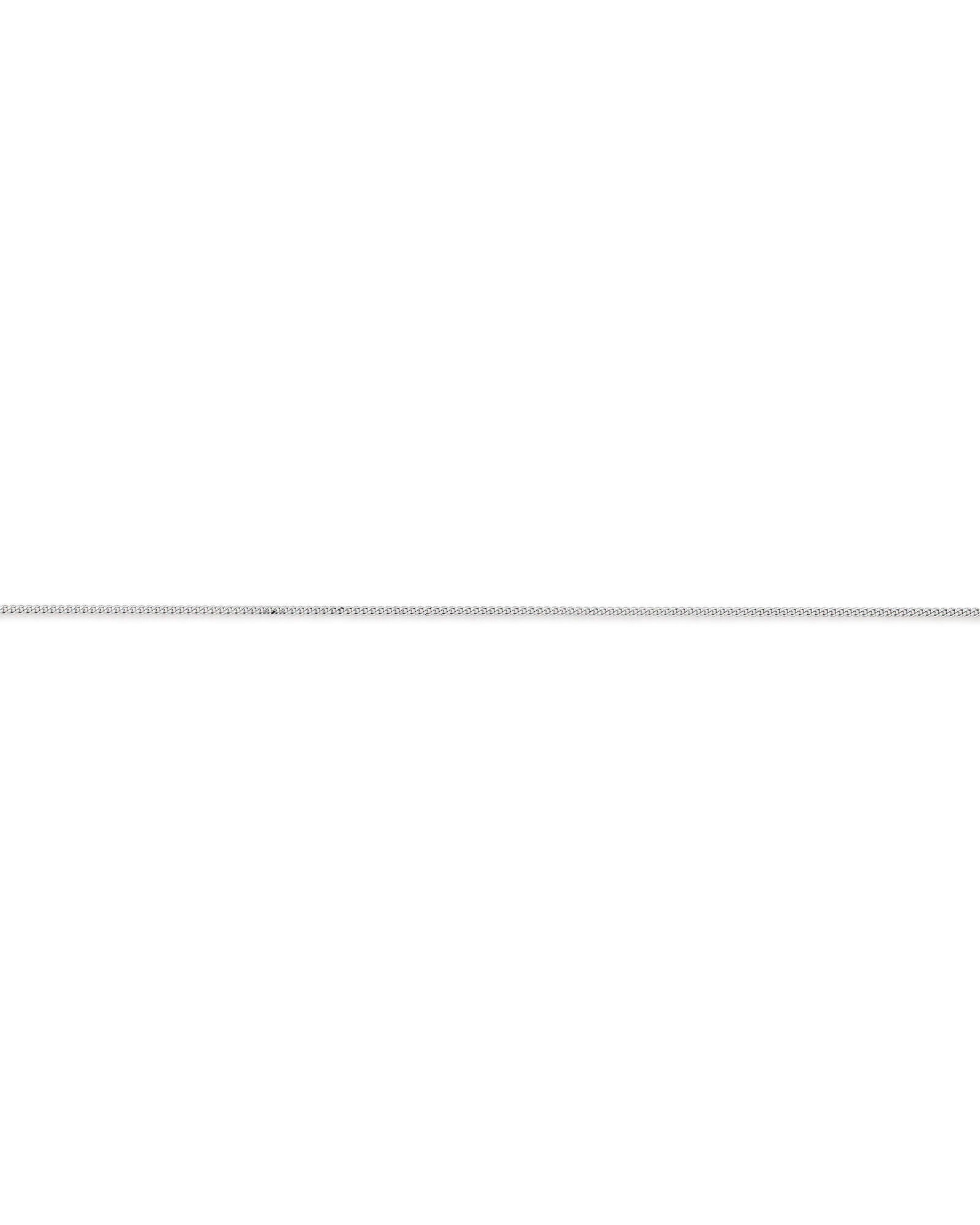 55cm (22") 1-1.5mm Width Fine Curb Chain Necklace in Sterling Silver