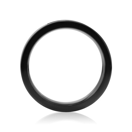 6mm Black Titanium Ring with Black Diamonds 6mm Black Titanium Ring with Black Diamonds
