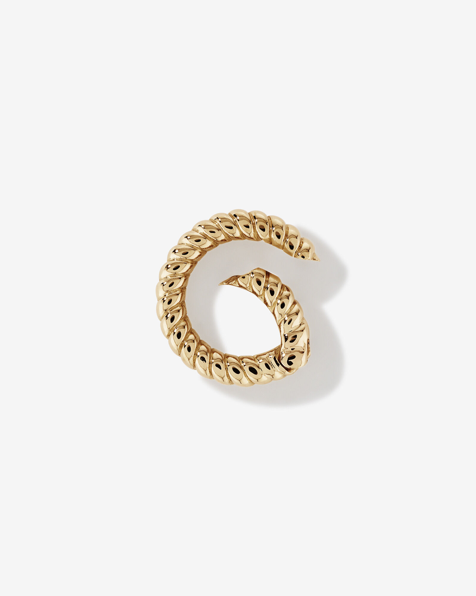 Twisted Circle Pendant Connector in 10k Yellow Gold