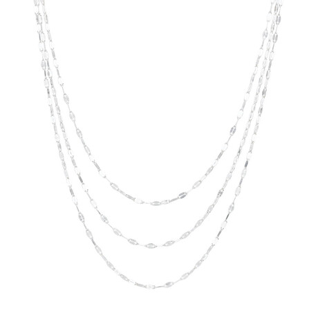 Adjustable Layer Chain Necklace in Sterling Silver