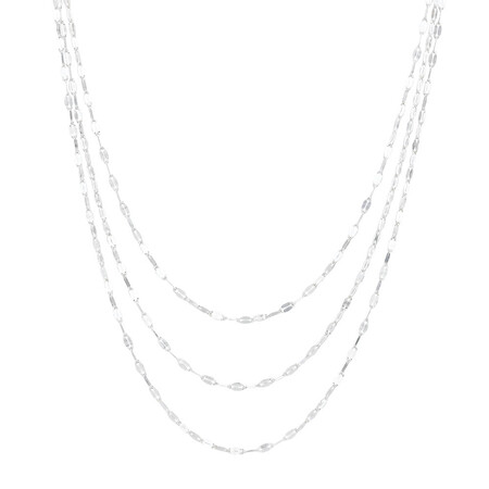Adjustable Layer Chain Necklace in Sterling Silver Adjustable Layer Chain Necklace in Sterling Silver