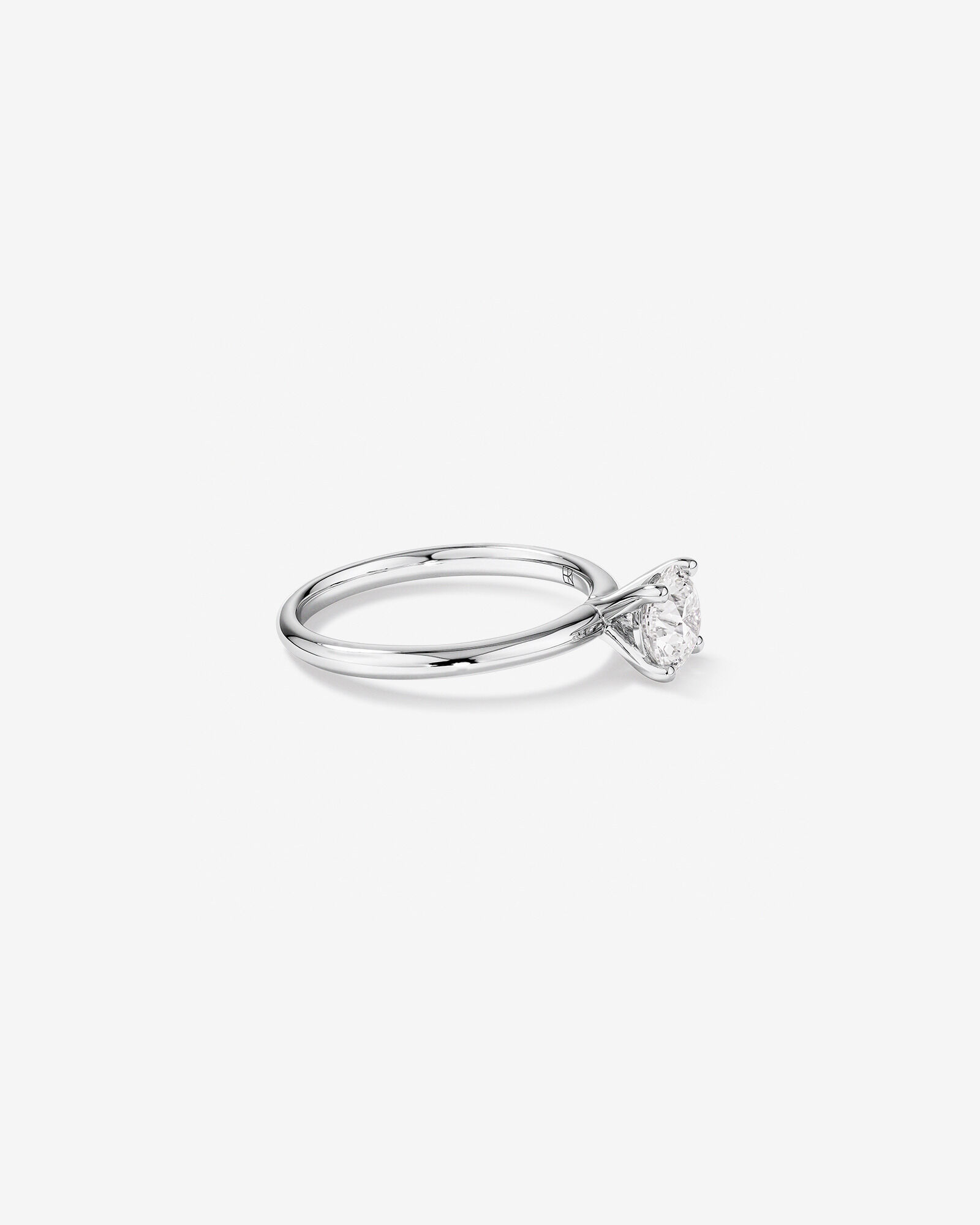 Carat TW Round Brilliant Laboratory-Grown Diamond Solitaire Engagement Ring in 14kt Gold