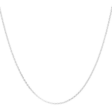50cm (20") Hollow Rolo Chain in 10kt White Gold 50cm (20") Hollow Rolo Chain in 10kt White Gold