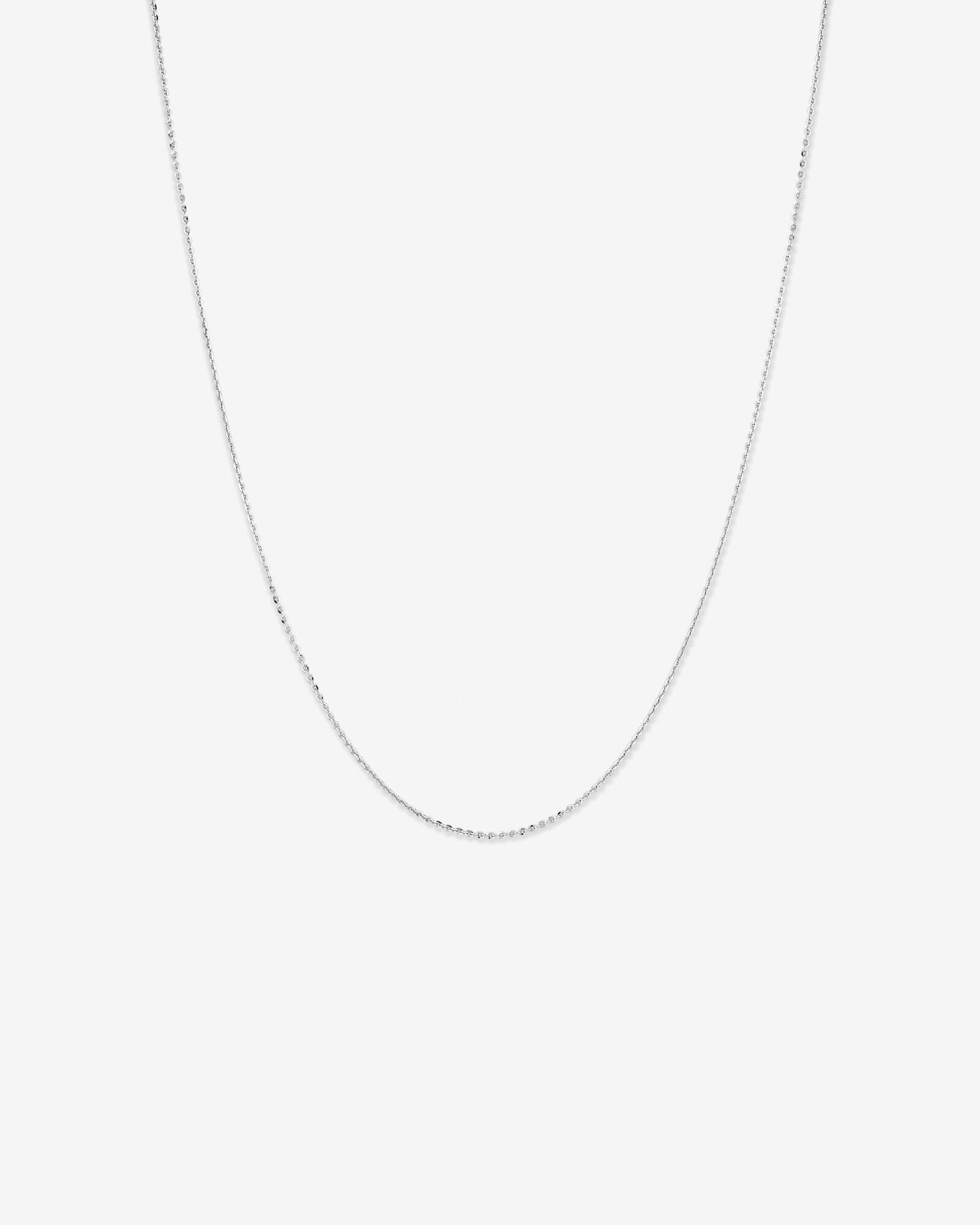 50cm (20") 2mm Width Diamond Cut Cable Chain Necklace in Sterling Silver