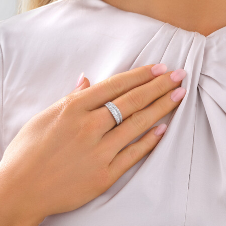 Ring with 1 Carat TW of Diamonds in 14kt White Gold Ring with 1 Carat TW of Diamonds in 14kt White Gold