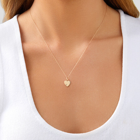 Heart Disc Pendant in 10kt Yellow Gold Heart Disc Pendant in 10kt Yellow Gold