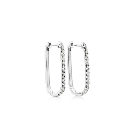 Huggies with 0.45 Carat TW of Diamonds in 10kt White Gold Huggies with 0.45 Carat TW of Diamonds in 10kt White Gold