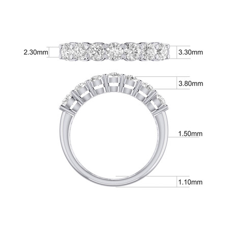 Evermore 7 Stone Wedding Band with 1 Carat TW of Diamonds in 14kt White Gold Evermore 7 Stone Wedding Band with 1 Carat TW of Diamonds in 14kt White Gold