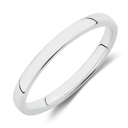 2mm High Domed Wedding Band in 14kt White Gold 2mm High Domed Wedding Band in 14kt White Gold