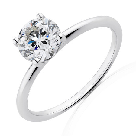 Laboratory-Created 1.25 Carat Diamond Ring in 14kt White Gold Laboratory-Created 1.25 Carat Diamond Ring in 14kt White Gold