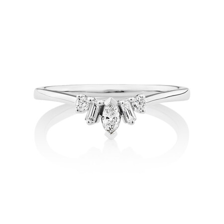 Evermore Wedding Band with 0.20 Carat TW of Diamonds on 10kt White Gold Evermore Wedding Band with 0.20 Carat TW of Diamonds on 10kt White Gold