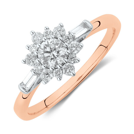 Evermore Engagement Ring with 1/2 Carat TW of Diamonds in 10kt Rose & White Gold Evermore Engagement Ring with 1/2 Carat TW of Diamonds in 10kt Rose & White Gold
