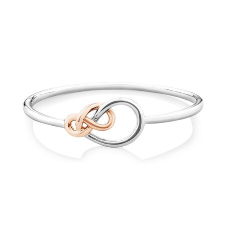 Knots Bangle in Sterling Silver & 10kt Rose Gold Knots Bangle in Sterling Silver & 10kt Rose Gold