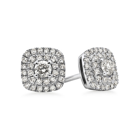 Stud Earrings with 1/2 Carat TW of Diamonds in 10kt White Gold Stud Earrings with 1/2 Carat TW of Diamonds in 10kt White Gold