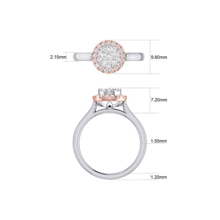 Engagement Ring with 1/2 Carat TW of Diamonds in 10kt Rose & White Gold Engagement Ring with 1/2 Carat TW of Diamonds in 10kt Rose & White Gold