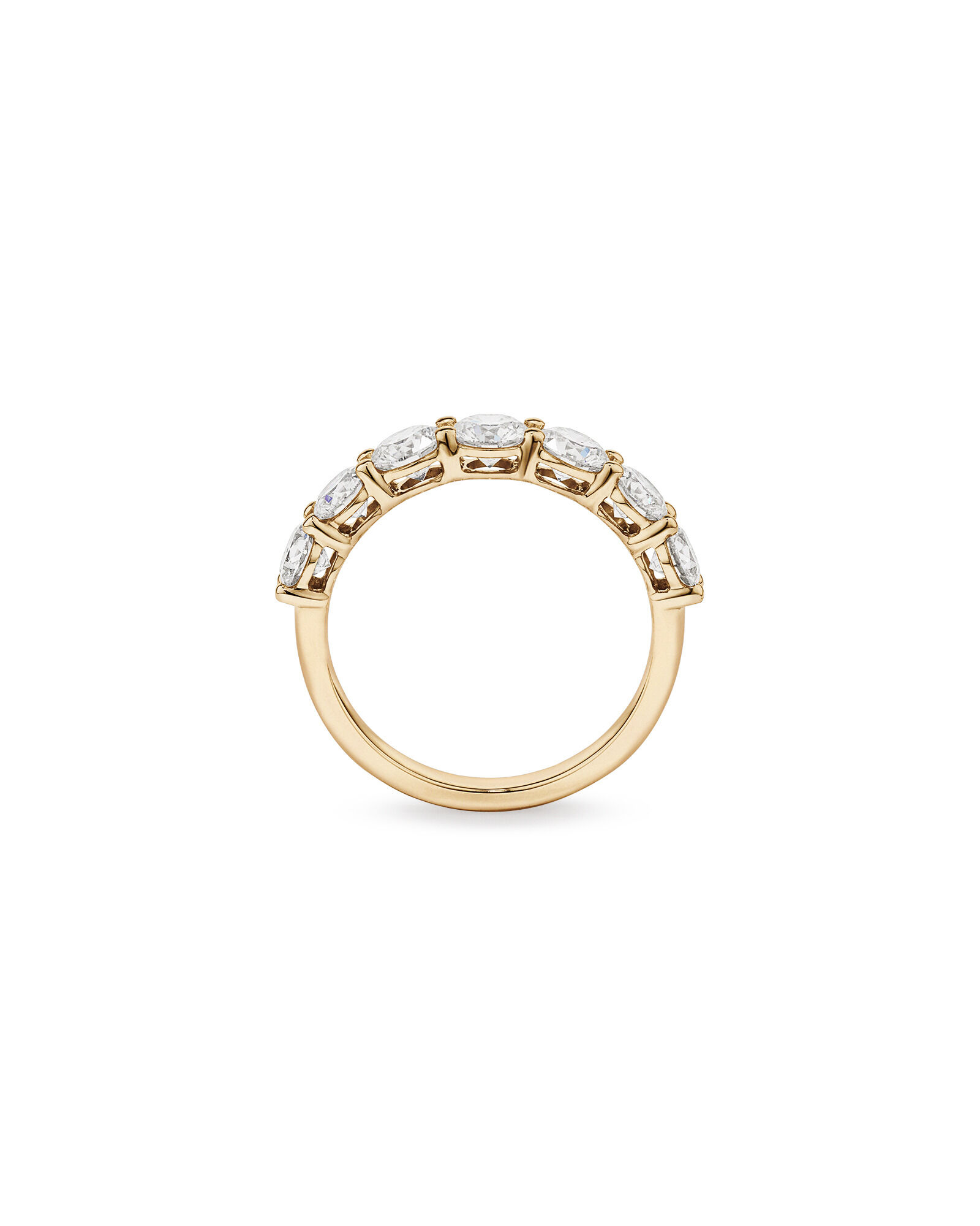 Alliance ronde en diamant brillant de laboratoire TW de 2,00 carats en or jaune 14 carats