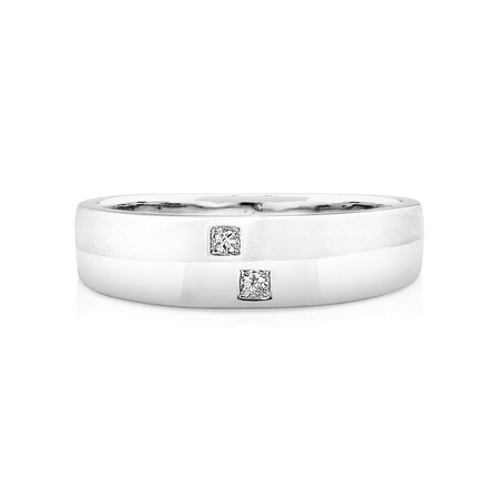 Men's Ring with Diamonds in 10kt White Gold Men's Ring with Diamonds in 10kt White Gold