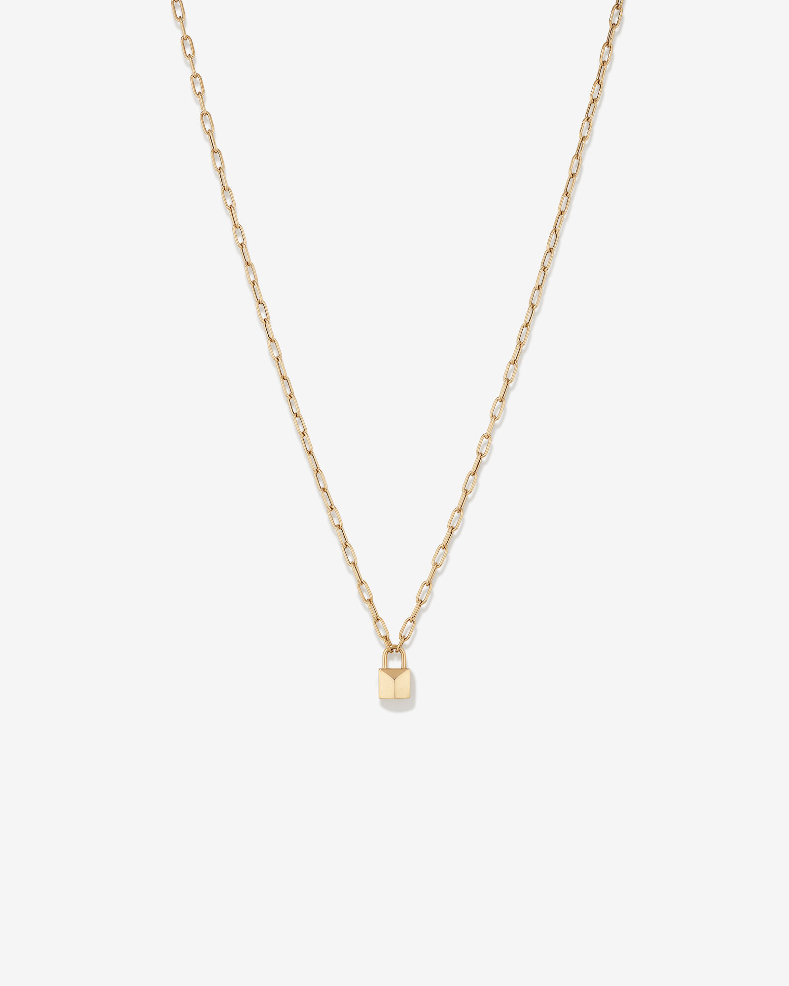 Signature Lock Necklace in 10kt Yellow Gold