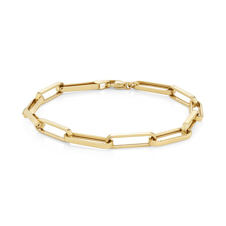Paperclip Bracelet In 10kt Yellow Gold