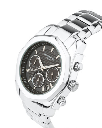 Men's Solar Chronograph Watch in Stainless Steel Men's Solar Chronograph Watch in Stainless Steel