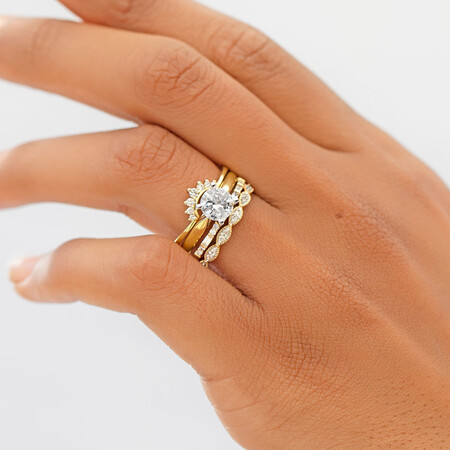 Evermore Wedding Band with 0.10 Carat TW of Diamonds in 10kt Yellow Gold Evermore Wedding Band with 0.10 Carat TW of Diamonds in 10kt Yellow Gold