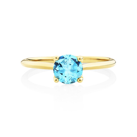 Ring with Topaz in 10kt Yellow Gold Ring with Topaz in 10kt Yellow Gold